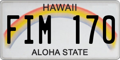 HI license plate FIM170