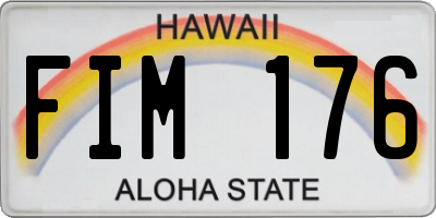 HI license plate FIM176