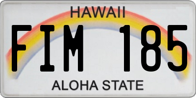 HI license plate FIM185