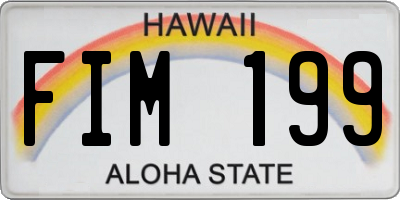 HI license plate FIM199