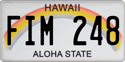 HI license plate FIM248