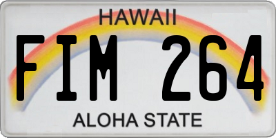 HI license plate FIM264