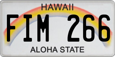 HI license plate FIM266