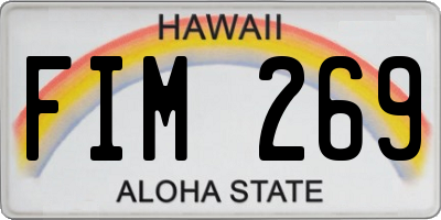 HI license plate FIM269
