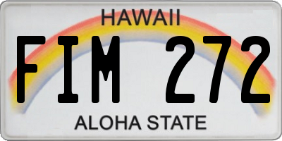 HI license plate FIM272