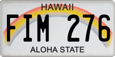 HI license plate FIM276