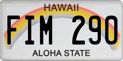 HI license plate FIM290