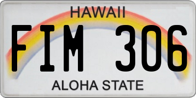 HI license plate FIM306