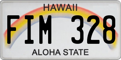 HI license plate FIM328