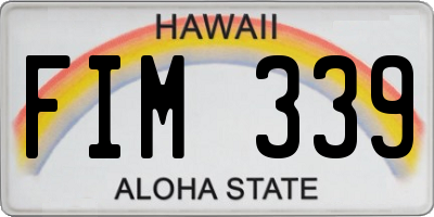HI license plate FIM339