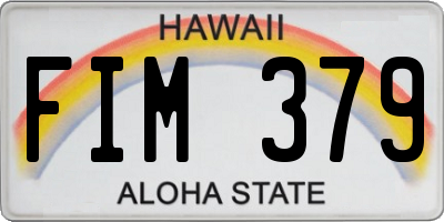 HI license plate FIM379