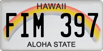 HI license plate FIM397