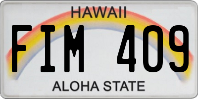 HI license plate FIM409