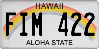 HI license plate FIM422