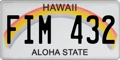 HI license plate FIM432