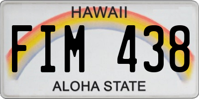 HI license plate FIM438