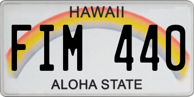 HI license plate FIM440