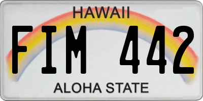 HI license plate FIM442
