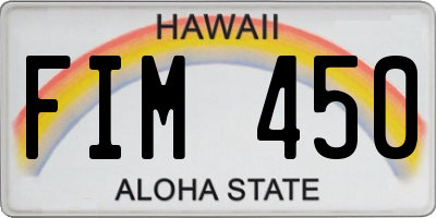 HI license plate FIM450