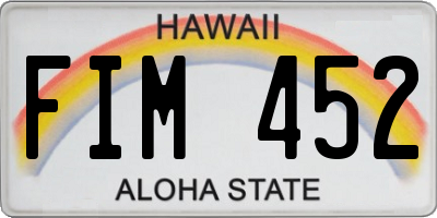 HI license plate FIM452