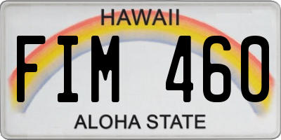 HI license plate FIM460