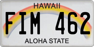 HI license plate FIM462