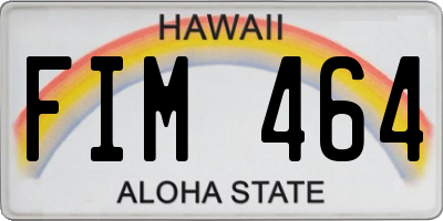 HI license plate FIM464