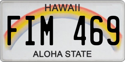 HI license plate FIM469