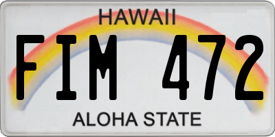 HI license plate FIM472