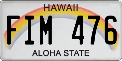 HI license plate FIM476