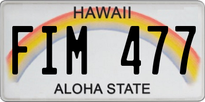 HI license plate FIM477