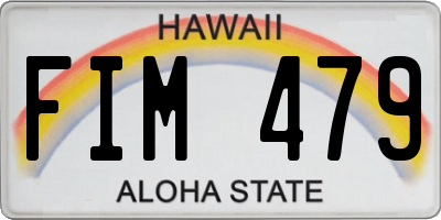 HI license plate FIM479