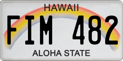 HI license plate FIM482