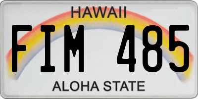 HI license plate FIM485