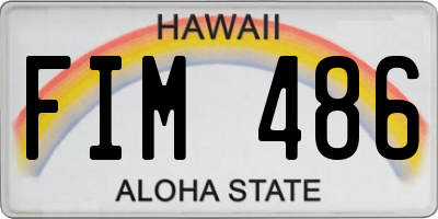 HI license plate FIM486