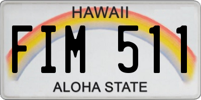 HI license plate FIM511