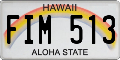 HI license plate FIM513