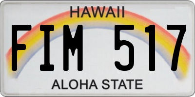 HI license plate FIM517