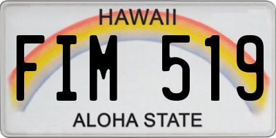 HI license plate FIM519