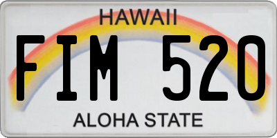 HI license plate FIM520