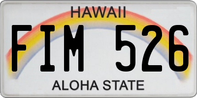 HI license plate FIM526