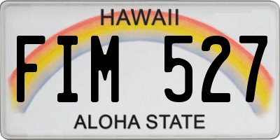 HI license plate FIM527