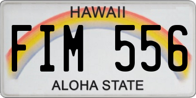 HI license plate FIM556