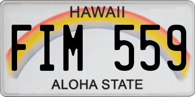 HI license plate FIM559