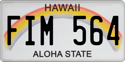 HI license plate FIM564