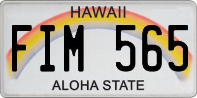 HI license plate FIM565