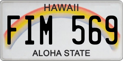 HI license plate FIM569