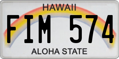 HI license plate FIM574