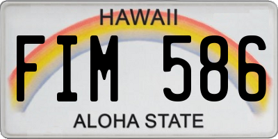 HI license plate FIM586