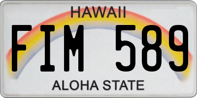 HI license plate FIM589